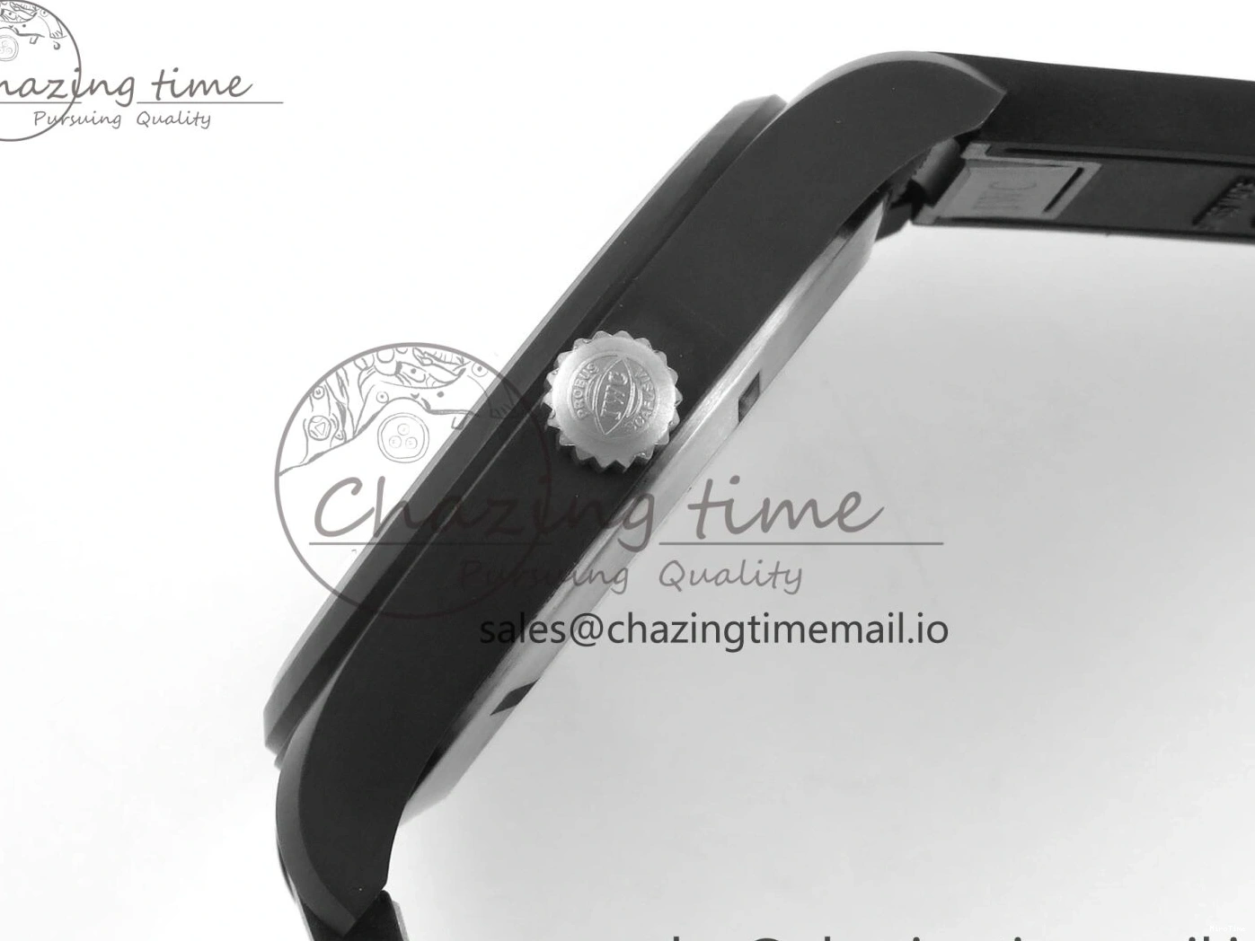 MIROTIME 0402 Pilot Top Gun IW326901 M+F 1:1 Best Edition Black Dial on Black Rubber Strap A SportInspired 6999